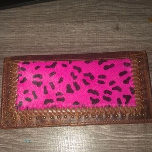 American darling leather checkbook w/ card slots